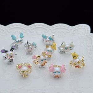 R43  Handmade Freshwater Baroque Pearl Cute Adjustable Rings